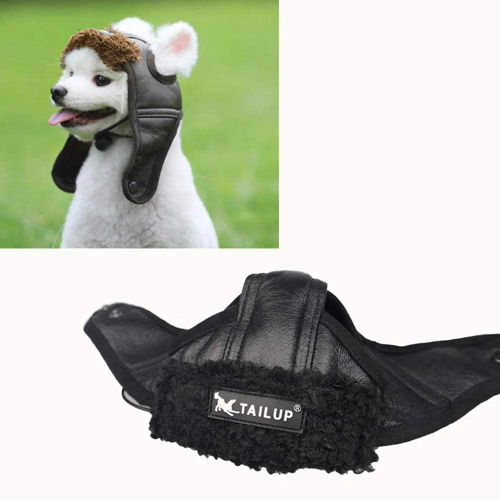 

Dog Hat Pet Costume Winter Pilot Trapper Hatsdogs Warm Birthday Bomber Cat Leatherear Flaps Cap Large Puppy Show Fleece