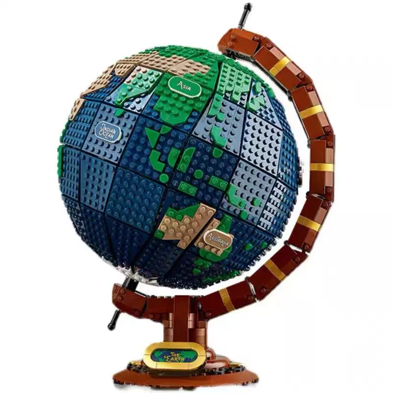 

Compatible 21332 The Globe Ideas Globe Map Model Building Blocks Technical MOC Bricks Educational Toys For Kids Gifts