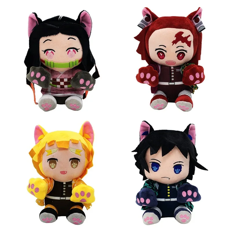 

20cm Anime Demon Slayer Kamado Tanjirou Kamado Nezuko Hashibira Inosuke Agatsuma Zenitsu Cosplay Plush Doll Toy Kids Xmas Gift