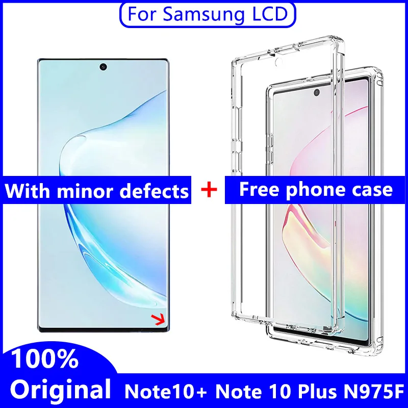 Оригинальный экран для SAMSUNG Galaxy Note 10 Plus, дисплей с рамкой 6,8 дюйма, Note10 + SM-N975F/DS N975A N975U, ЖК-дисплей, сенсорный экран
