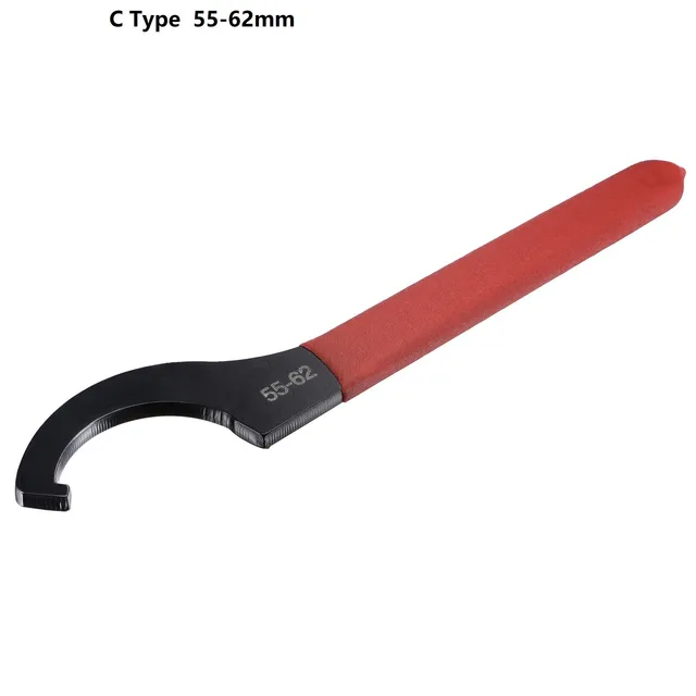 入荷now 買えない 45-48HRCフックレンチスパナ抗スリップハンドル黒酸化ラウンド 作業工具
