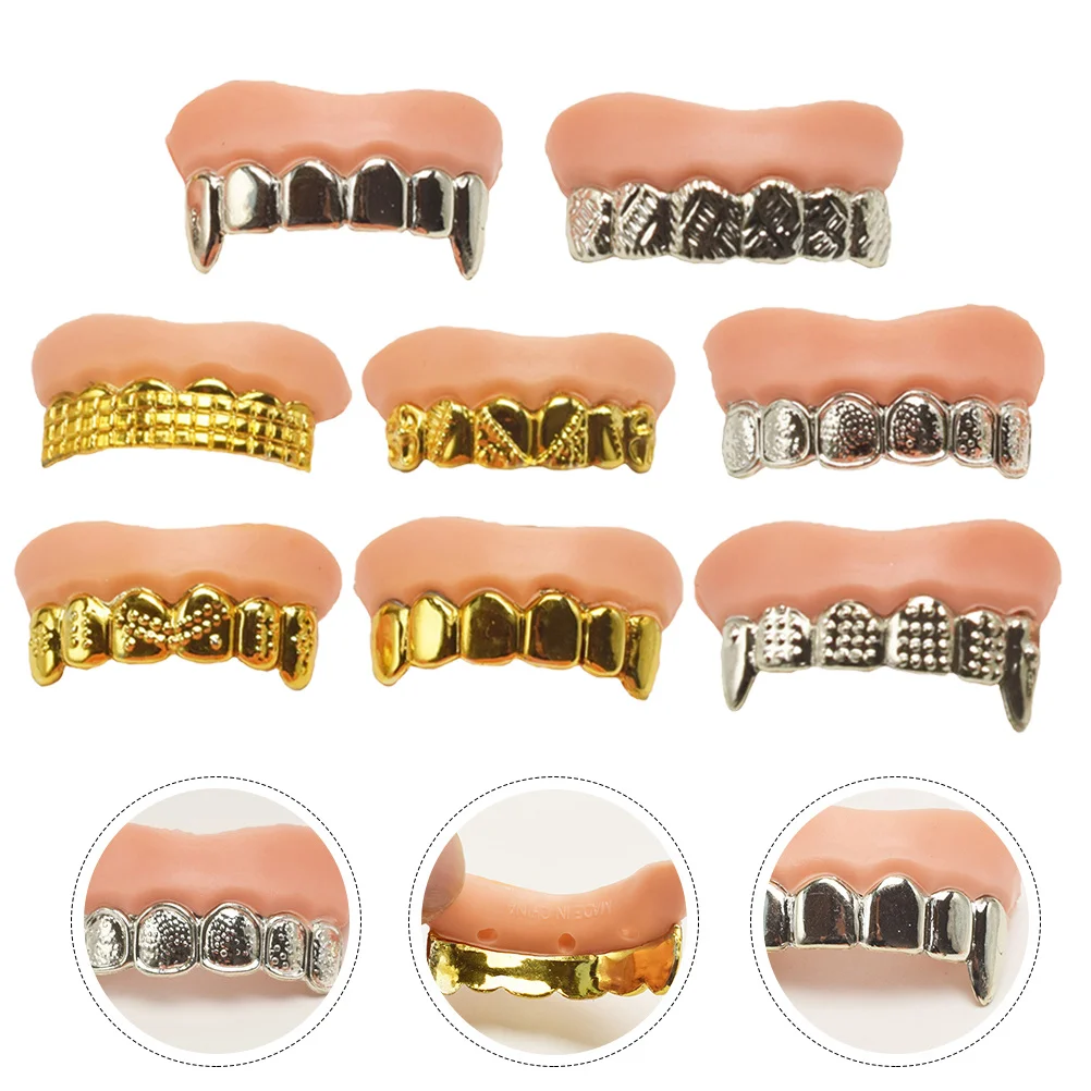 

8pcs Funny Silver Troubled Fangs for Decdor