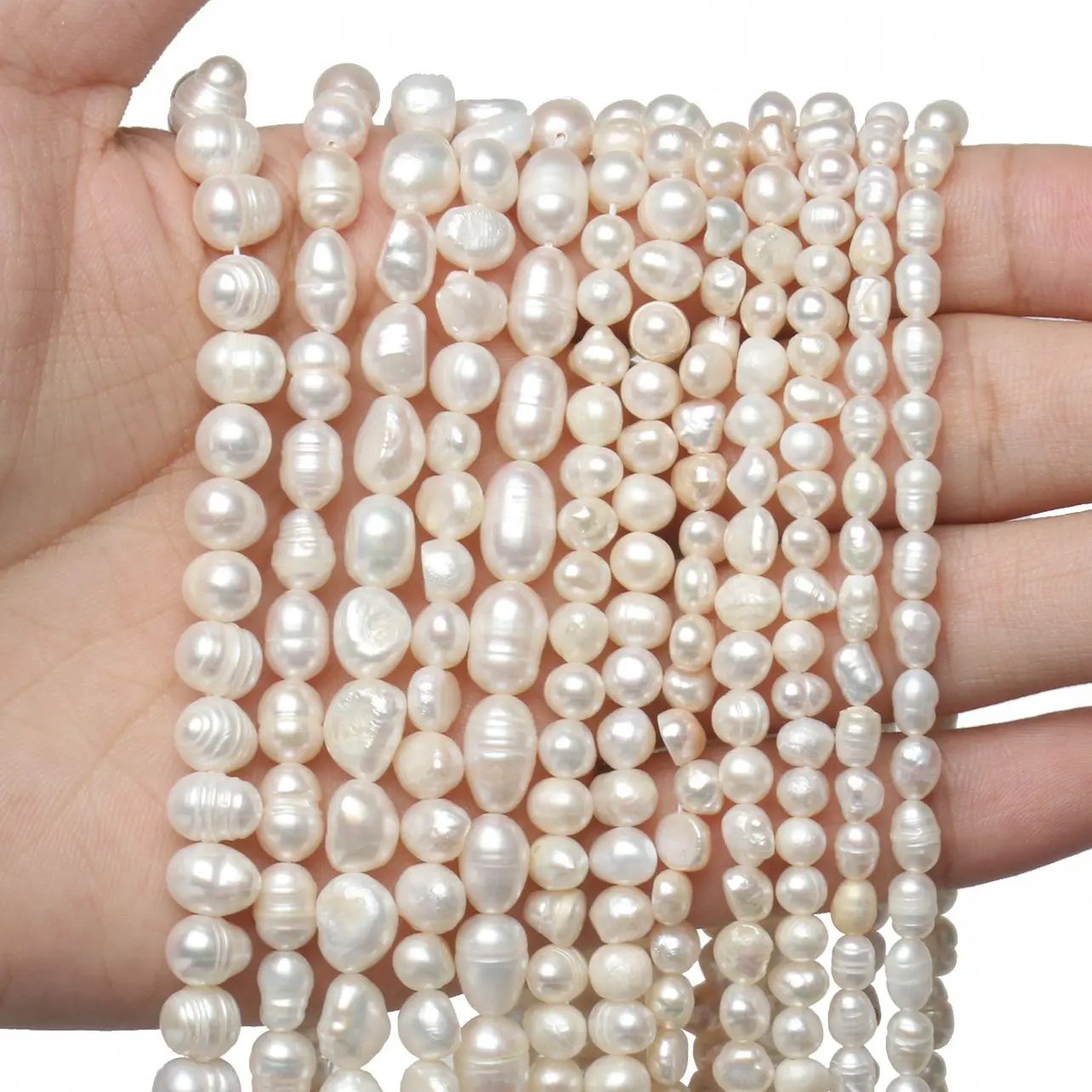 

High Quality Natural Freshwater Pearl Irregular Shape Punch Loose Beads for Jewelry Making DIY Bracelet Necklace Accessories