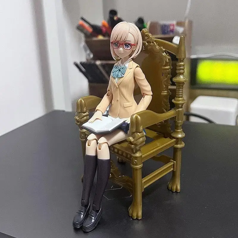 Фото Коллекционная модель-конструктор Kotobukiya: Подвижная фигурка Суисай Шоджо Тэйен Хатори Рико в зимней школьной форме (Reifuku) №3