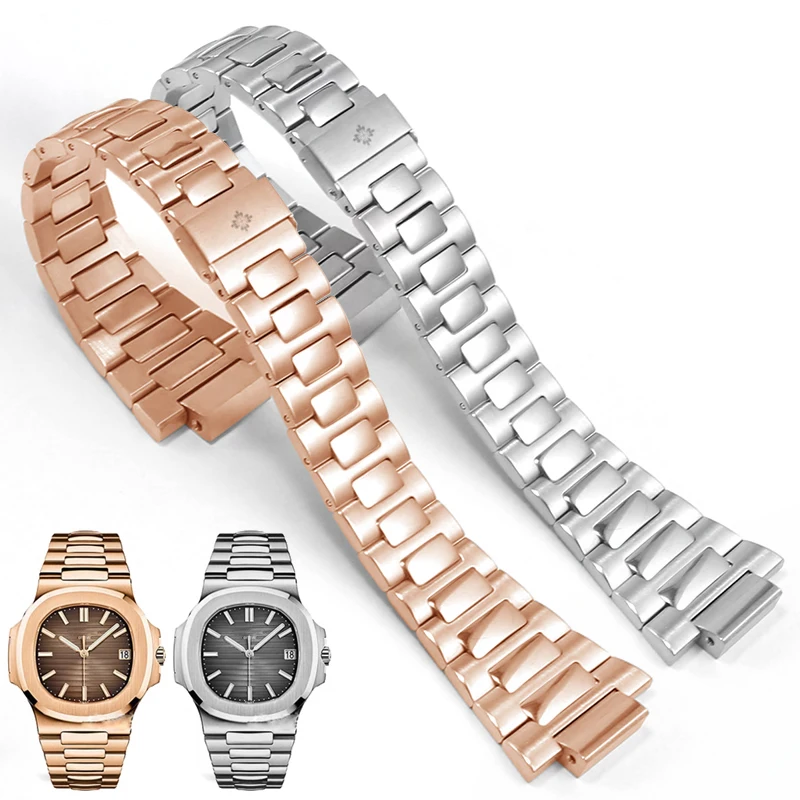 Для Patek Philippe Nautilus браслет из нержавеющей стали 5711/1A010 твердой с фланцем стальной
