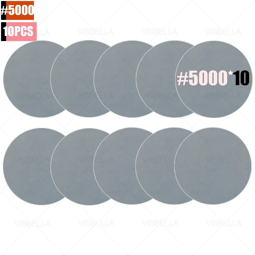 

10 шт. наждачная бумага круглой формы шлифовальные диски самоклеящиеся абразивные инструменты дерево металл набор для полировки автомобильных колес 2/3 дюйма зернистость 60-5000