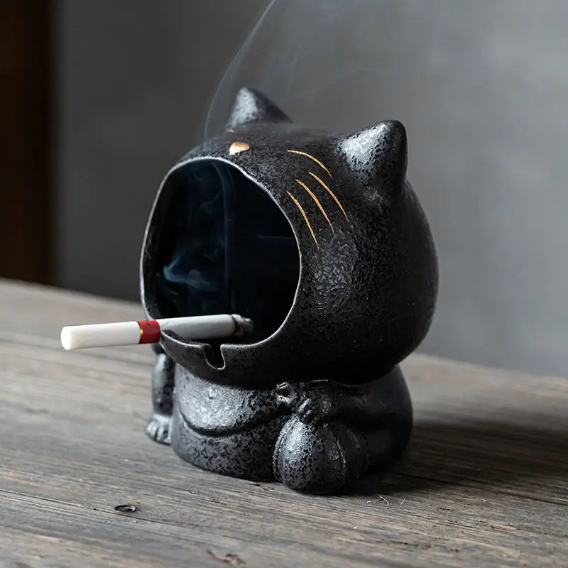 

Creative Cute Animal Ceramic Ashtray Ceramic Household Living Room Large Capacity Anti Fly Ash Large Ashtray Gift