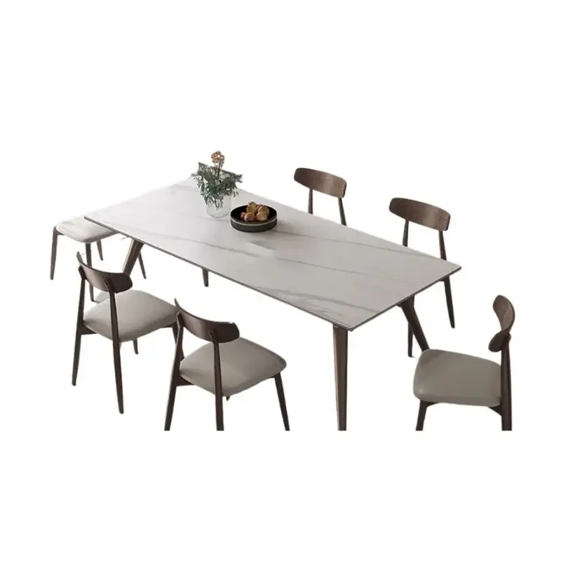 Скандинавский минималистичный обеденный стол прямоугольный современный