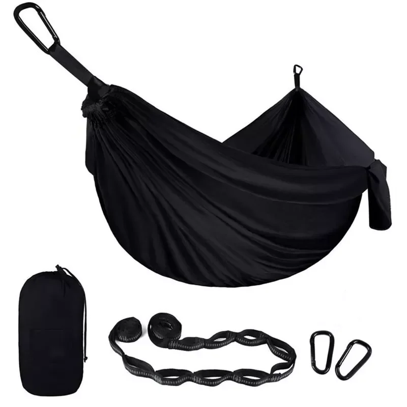 

Hammock Travel Portable Hammocks for Outside, Outdoor Lightweight Parachute Nylon Hammocks with Tree Straps Carabiners