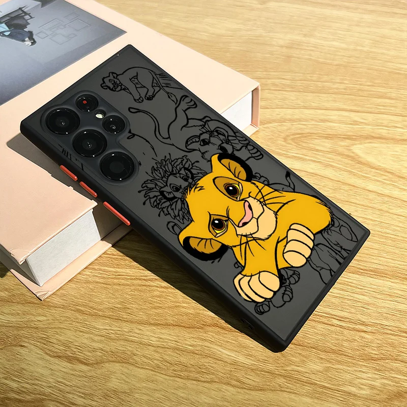 Disney The Lion King для Samsung S25 S24 S23 S22 S21 S20 FE Note 20 10 Ultra Plus Pro матовый полупрозрачный чехол