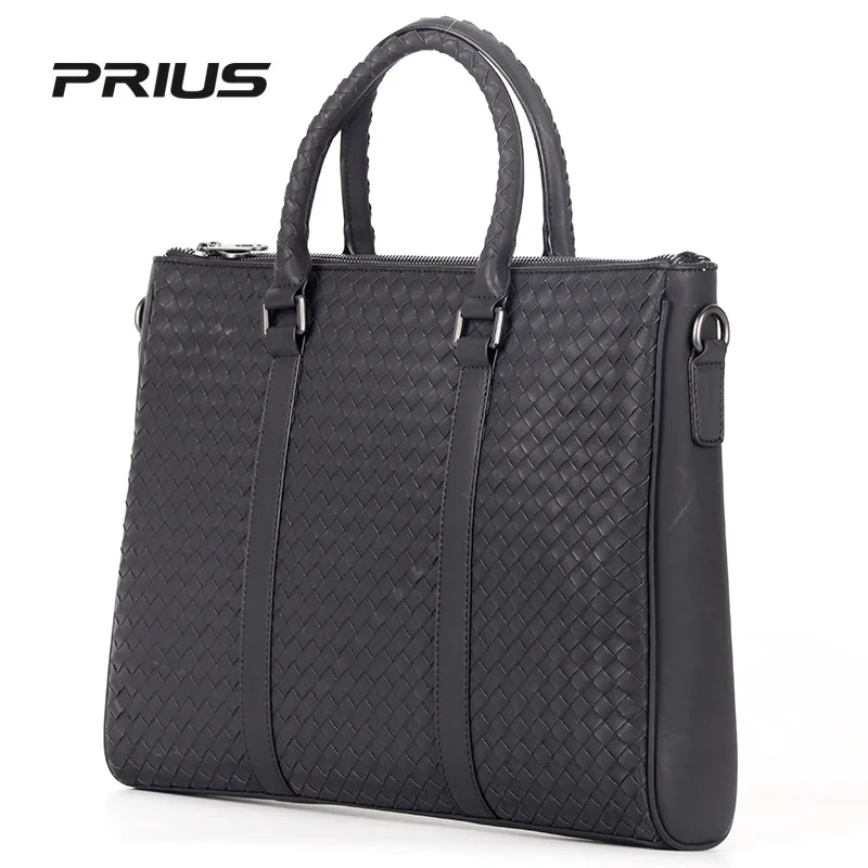 Men's computer bag Fashion business bag Designer high-quality woven bag High end genuine leather bag messenger bag