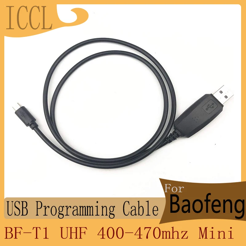 USB Programming Cables Interface Data Walkie-talkie Accessories Cable for Baofeng BF-T1 UHF 400-470mhz Mini Walkie Talkie