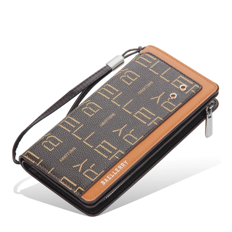 

Men's wallets Long men's clutch bag coin purse Multi-card large capacity PU leather men's wallet Zipper business handbag