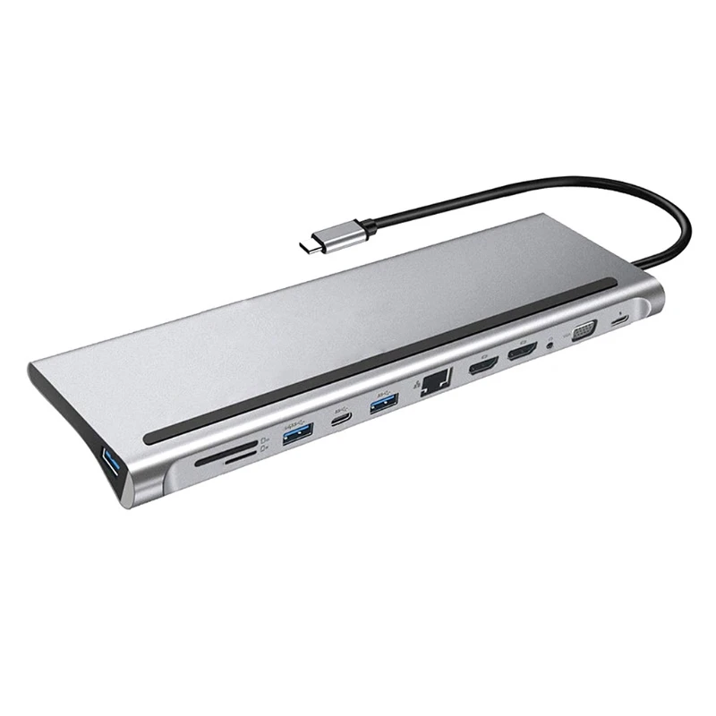 Адаптер Thunderbolt 3 USB C 12 в 1 с тройным дисплеем хаб двойным HDMI многопортовый адаптер