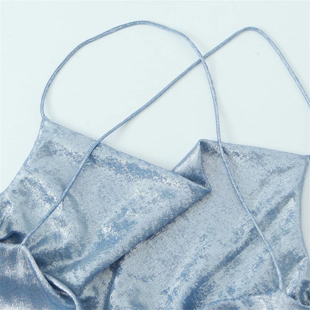 Женское платье из фольги Zarb универсальное в европейском и американском стиле во