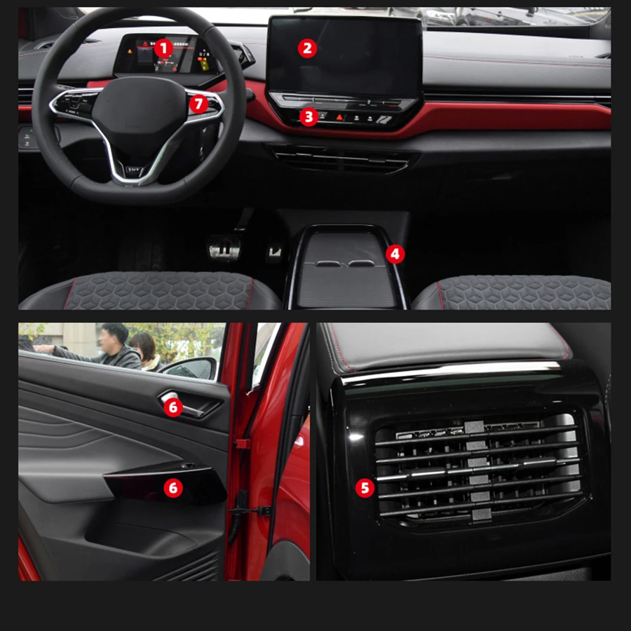 For VW ID4 ID6 2020-2022 Car Transparent TPU Navigation Screen Protector Cover Full Set GPS Display Touchscreen Protective Film