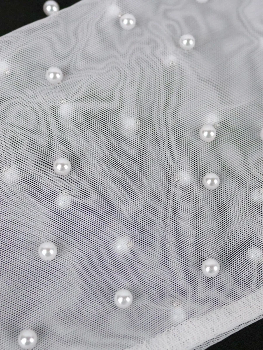 Черные комбинезоны для женщин элегантные длинные тюлевые прозрачные бусины с