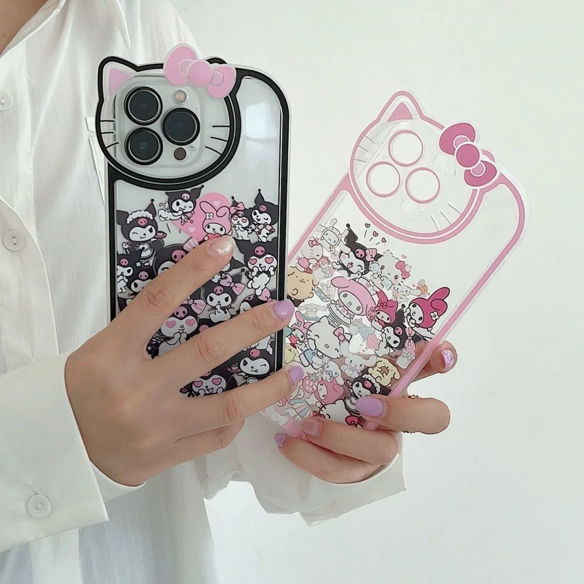 Sanrio Cute Cartoon Hello Kitty Kuromi My Melody Phone Case For Iphone 11 12 13 Pro Max X Xs Xr Shockproof Cover