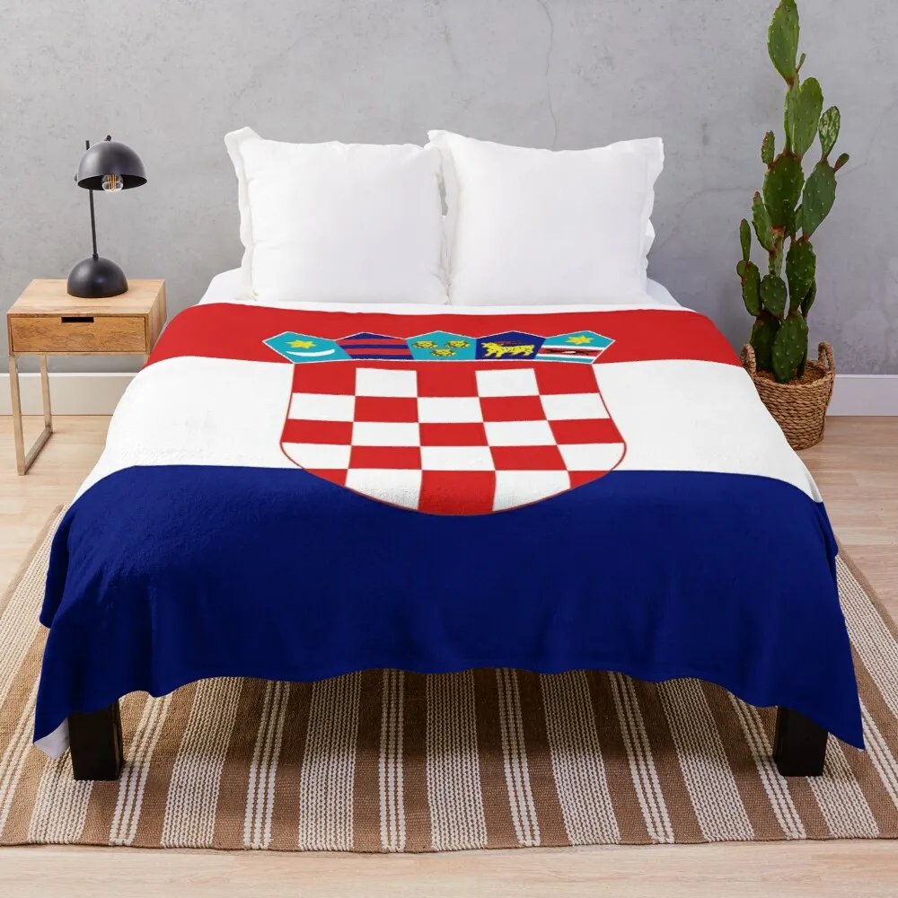 

Croatia flag Throw Blanket Blankets For Bed WarmBlanket