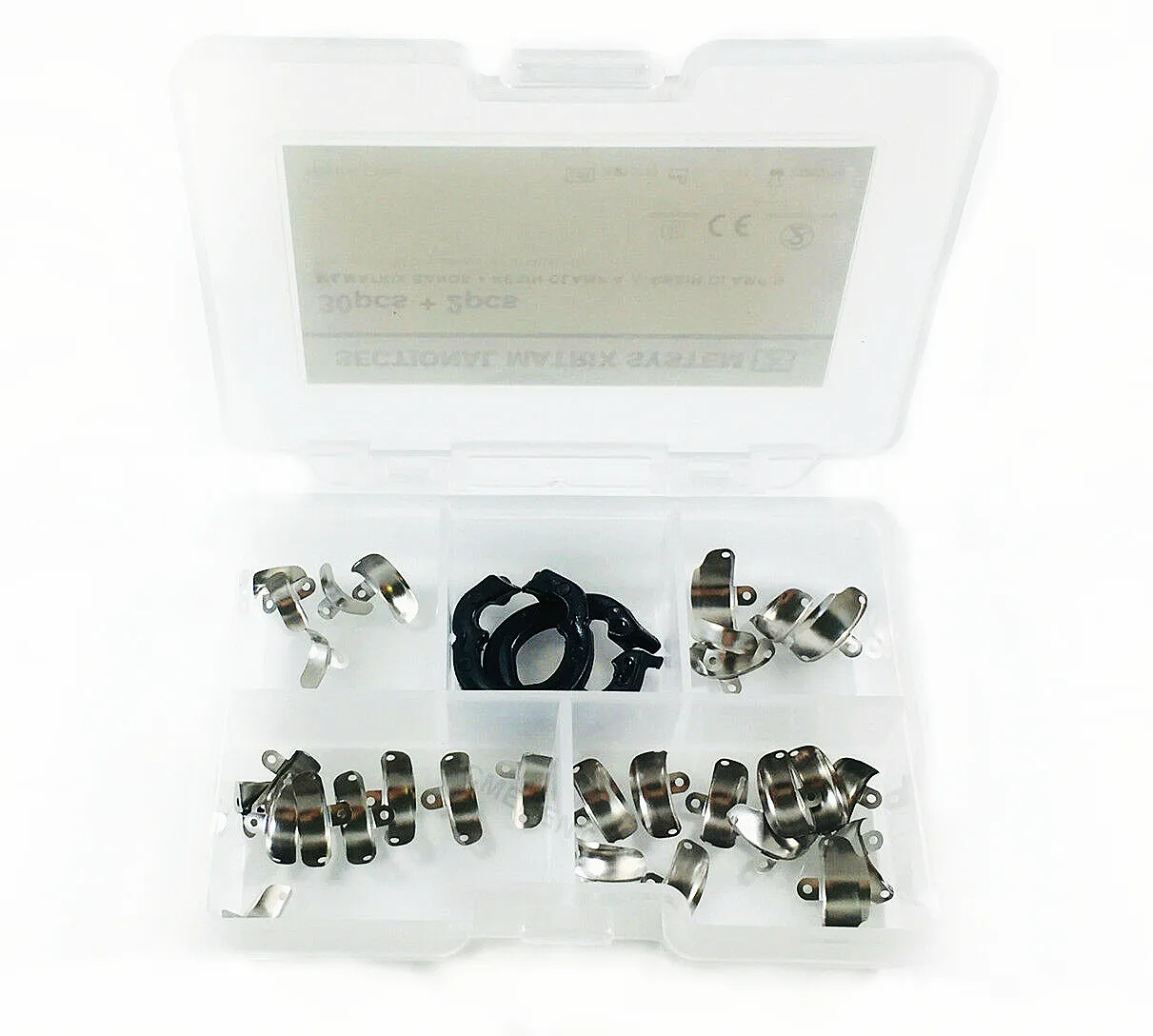 

4boxes Dental Sectional Matrix Contoured Matrice Triodent Style Clip Ring Matrices