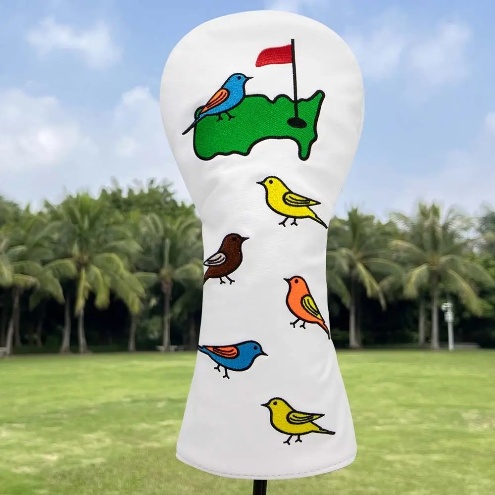 

PU Leather Embroidery Head Protector Golf Putter Headcover Head Covers Golf Putter Cover Bird Golf Headcover