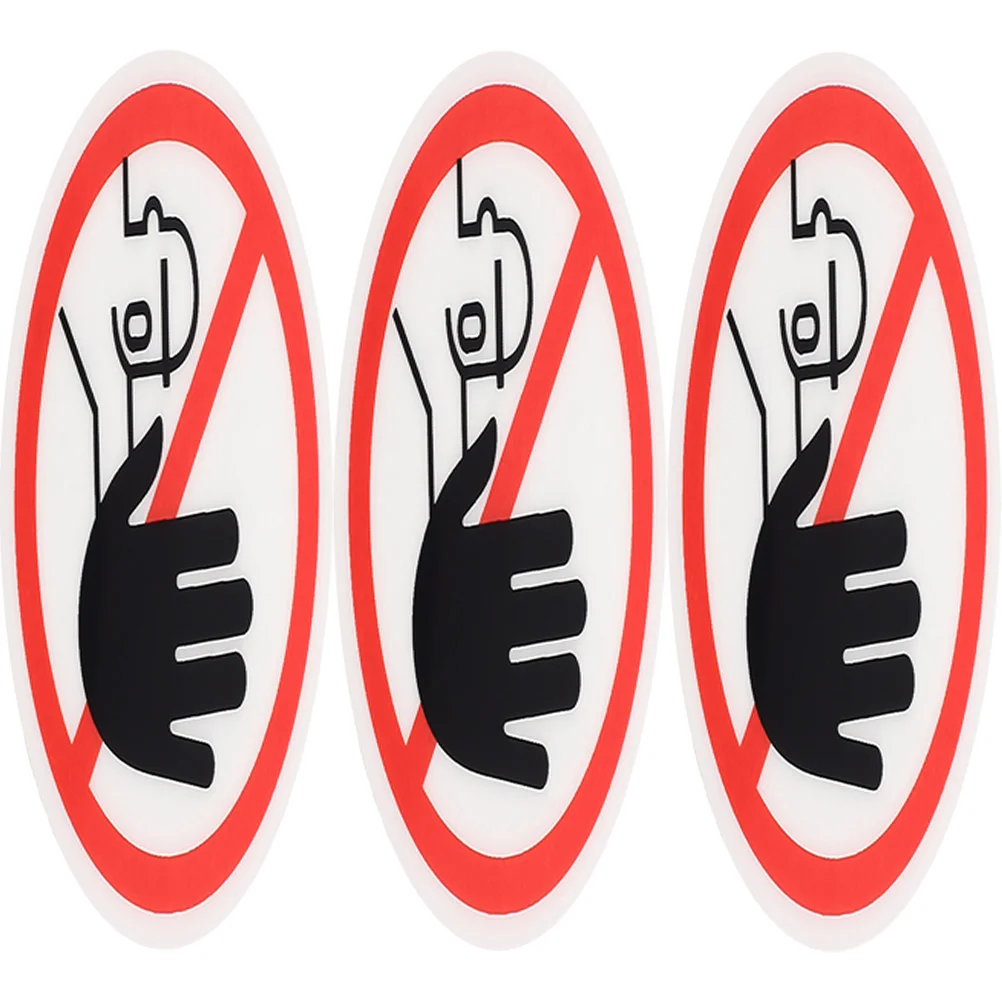 

3 Pcs The Machine Warning Stickers Equipment Do Not Touch Sign Use Hand Pvc Security Safety