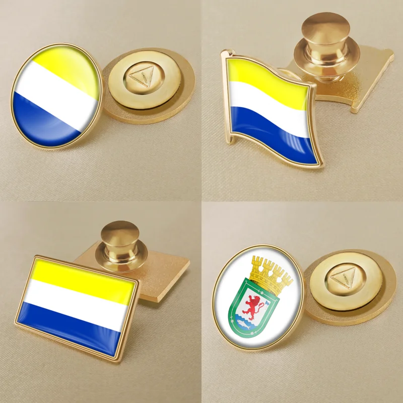 

Coat of Arms of Panguipulli of Chile Flag Lapel Pins Broochs Badges