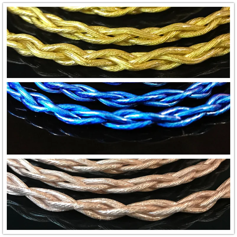 7n OCC silver-plated wire 4 share headphone upgrade line 252 core OD: 4.5-5.0