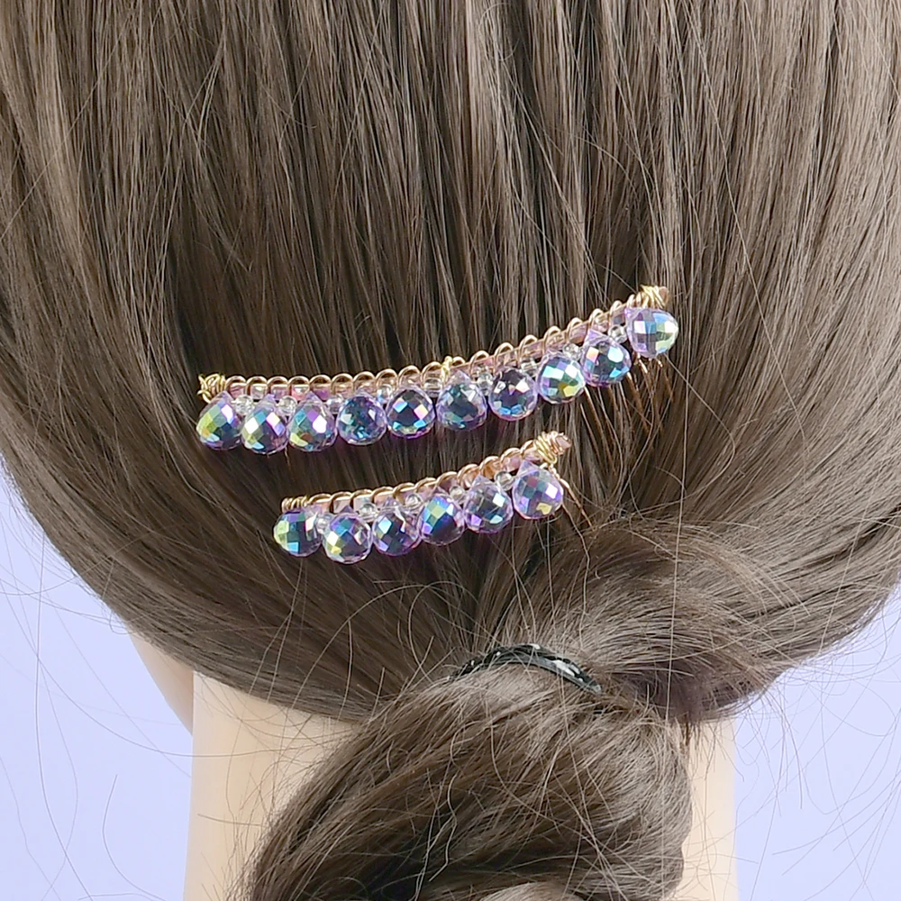 

White Bead Hair Comb Topaz Hairpin Tiara Headband Mermaid Crown Jewelry Quartz Bridal Hair Accessories Headwear Wedding Battette