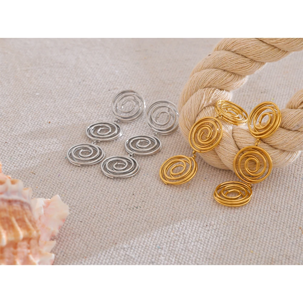 Женские длинные серьги-подвески из нержавеющей стали с защитой от ржавчины