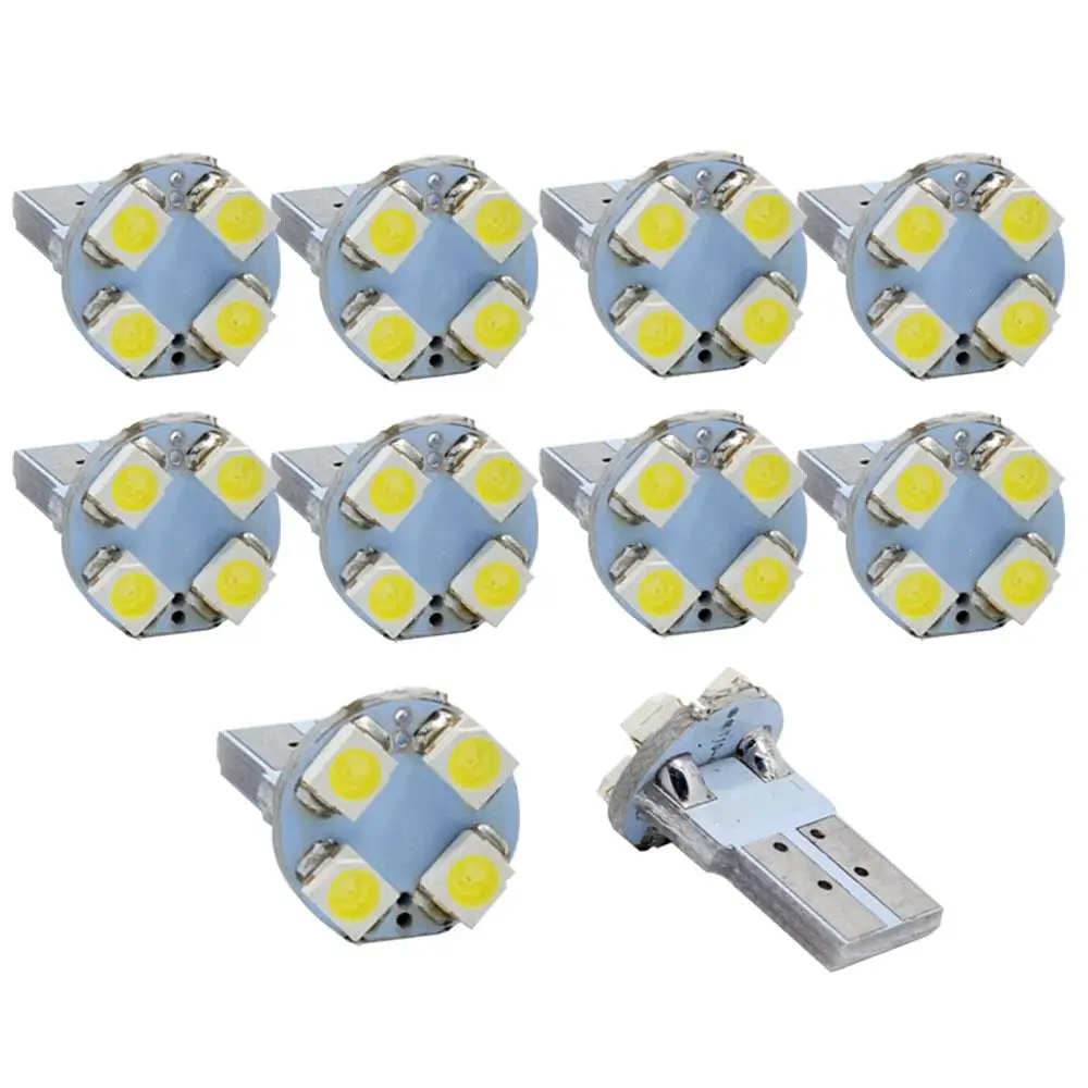 10X белые лампы W5W T10 1210 3528 4 Автомобильный СВЕТОДИОД Smd Canbus сигнальная угловая лампа