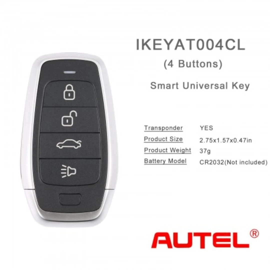 

AUTEL IKEYAT004CL Независимый универсальный интеллектуальный ключ с 4 кнопками