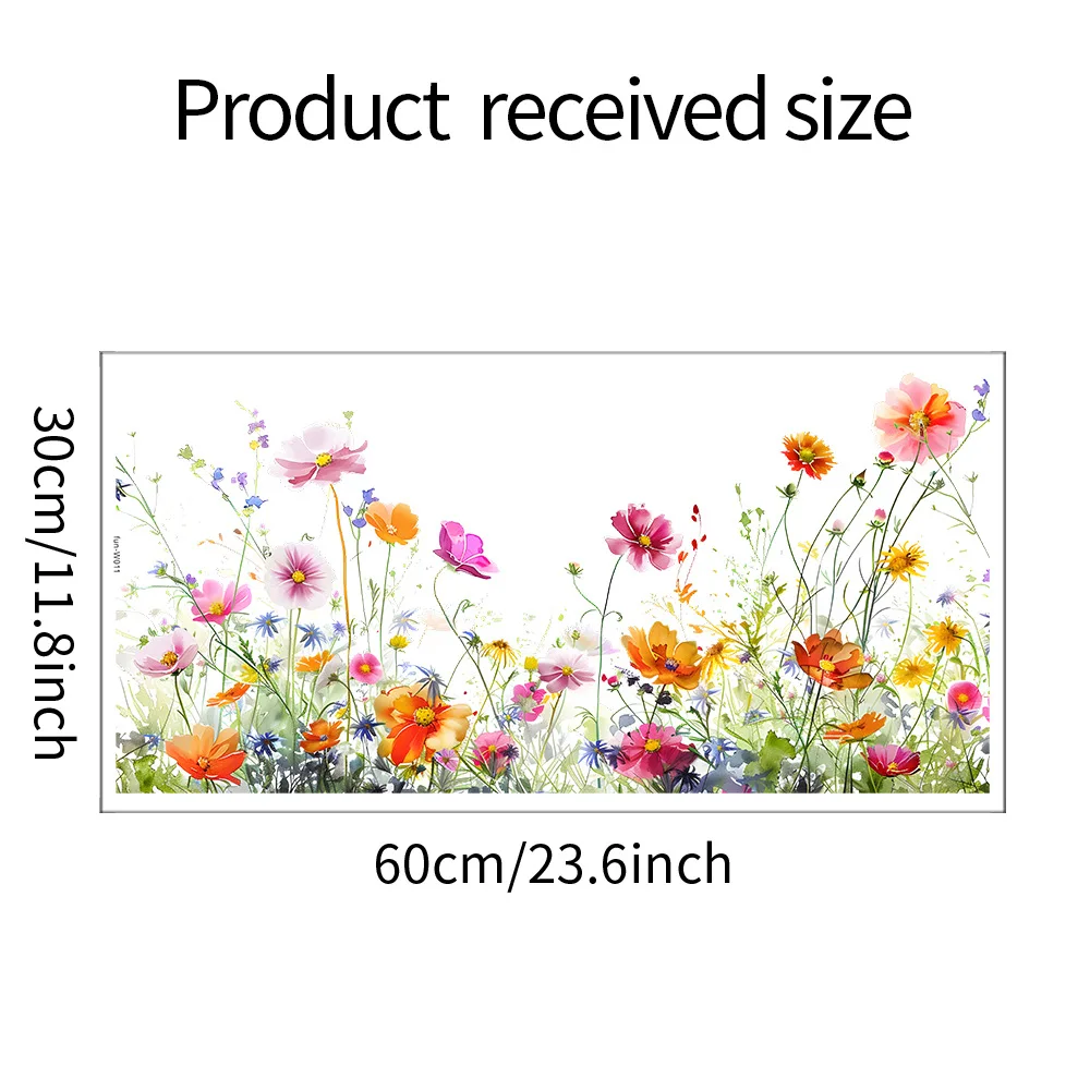 

Настенная наклейка ПВХ с цветами и листьями