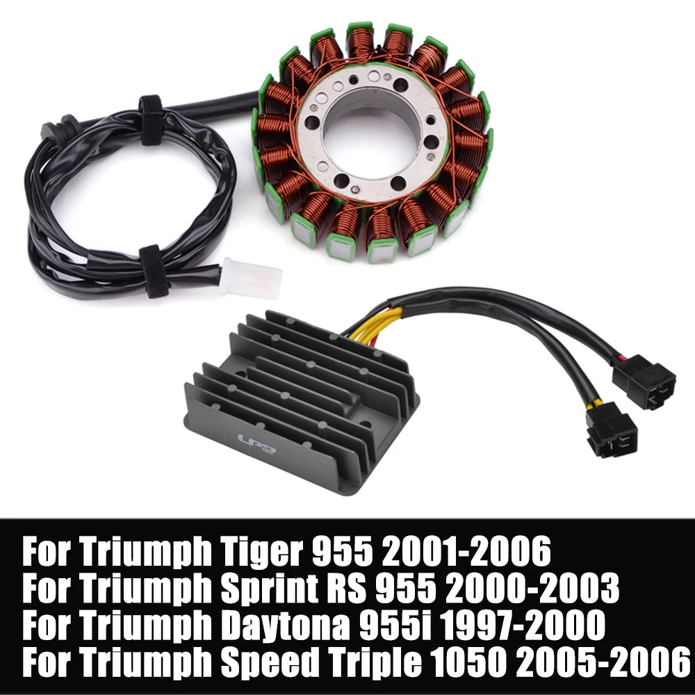 

Regulator Rectifier + Stator Coil For Triumph Tiger 955 Sprint RS 955 RS995 Daytona 955i Speed Triple 1050 2005-2006