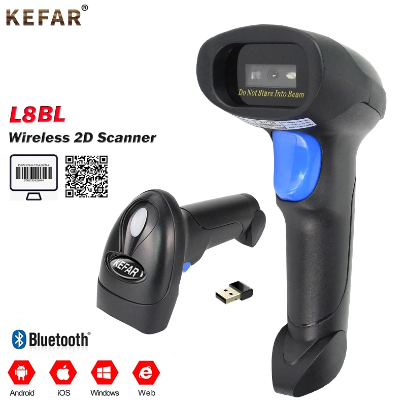 

Считыватель штрих-кодов A6D Bluetooth 1D/2D и QR PDF417 2,4 ГГц, беспроводной/проводной ручной сканер штрих-кодов, базовая Зарядка для логистики платежей