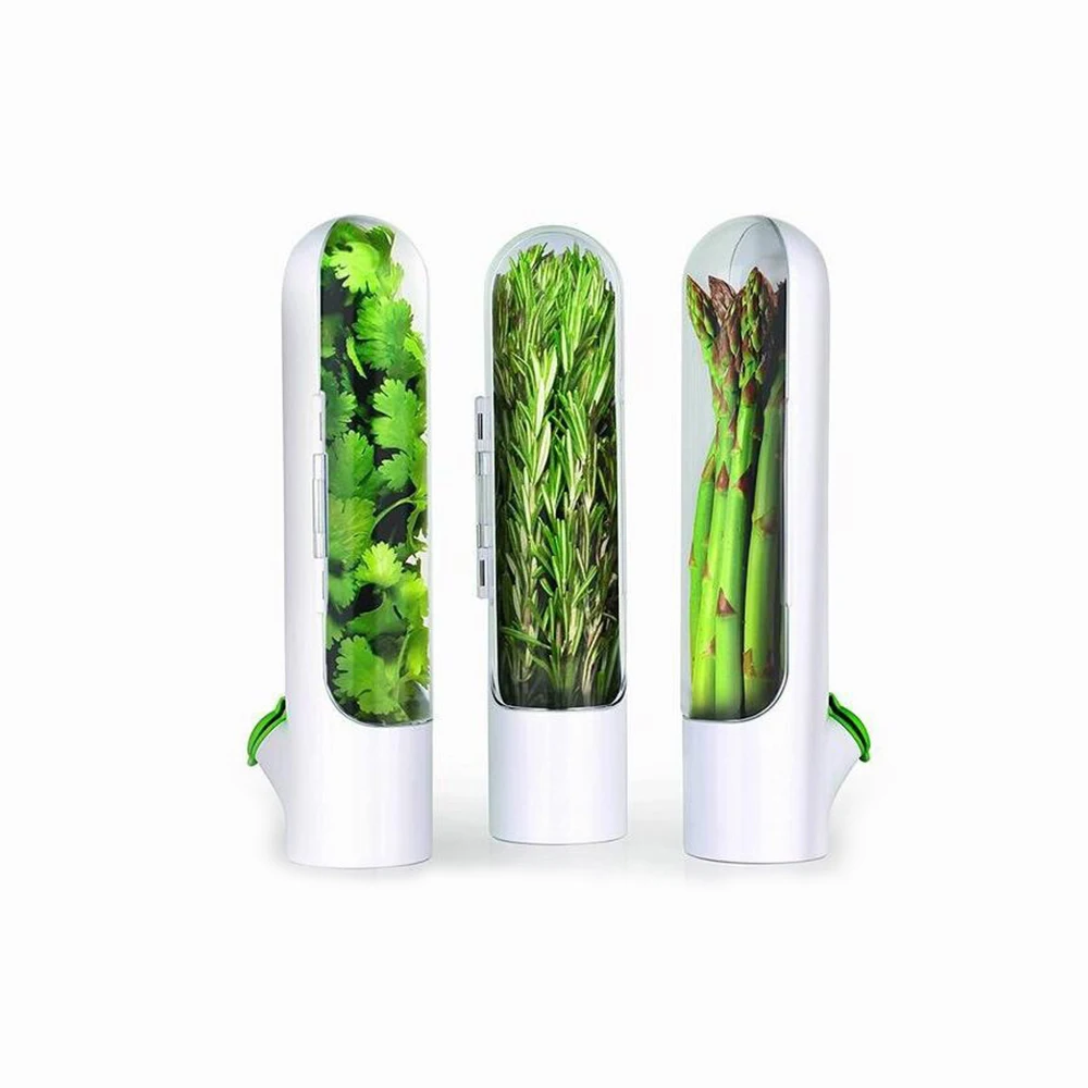 

Vanilla Preservation Cup Herb Storage Container Vegetables Fresh Preservation Bottle Herb Keeper Container Kitchen Gadgets