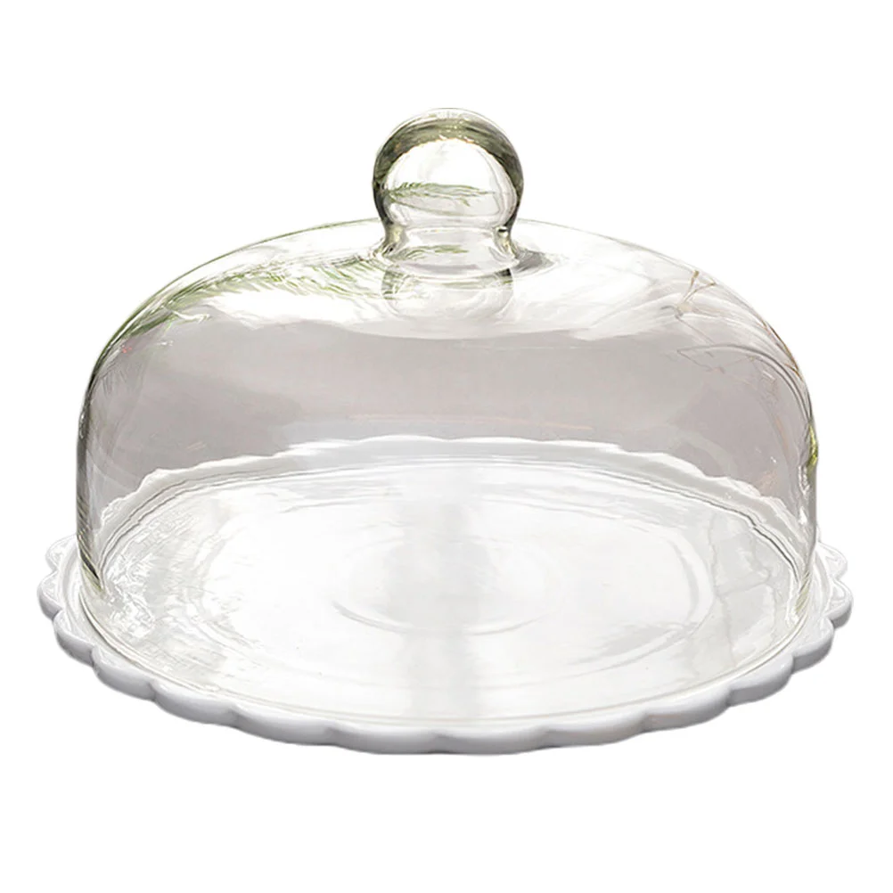 

Cake Dome Cover Glassstand Dessert Cloche Platedisplay Platter Serving Lid Cupcake Server Cheese Tray Clear Butter Covers Tent