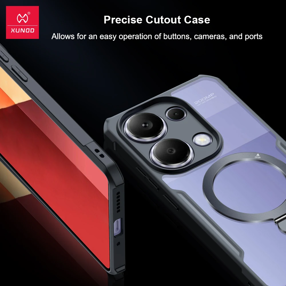 Магнитный держатель Xundd для POCO M6 Pro 4G Redmi Note 13 искусственная подушка безопасности