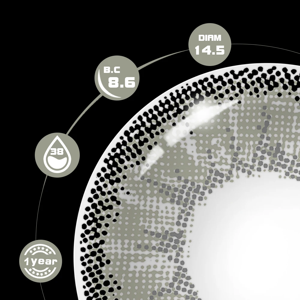 VISUASHOW Новые 1 пара цветных контактных линз на половину года цветные контактные