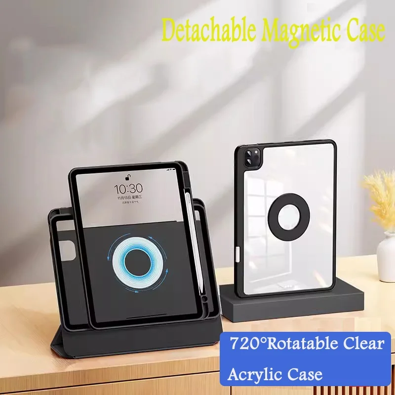 

Magnetic Case for Ipad Pro 11 12.9 2022 10th Gen 10.9 Air 5 4 10.2 9.7 5th 6th for Mini 6 Case Detachable with Pencil Holder