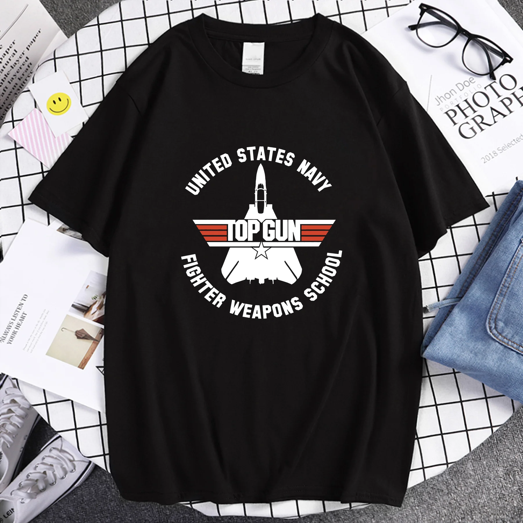 

Amazing Male Tees Men T-shirt Oversized Top Gun Fighter Maverick Goose Retro Movie Viper T-shirt Women T-shirts Ladies T Shirt