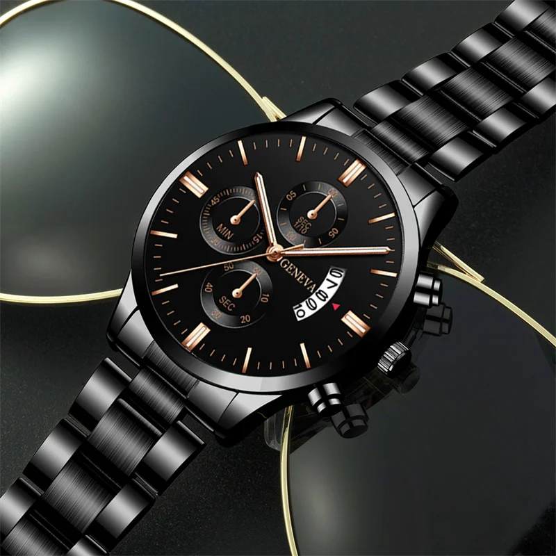 Fashion Mens Watches Luxury Stainless Steel Quartz Wrist Watch Men Business Calendar Watch relogio masculino 4