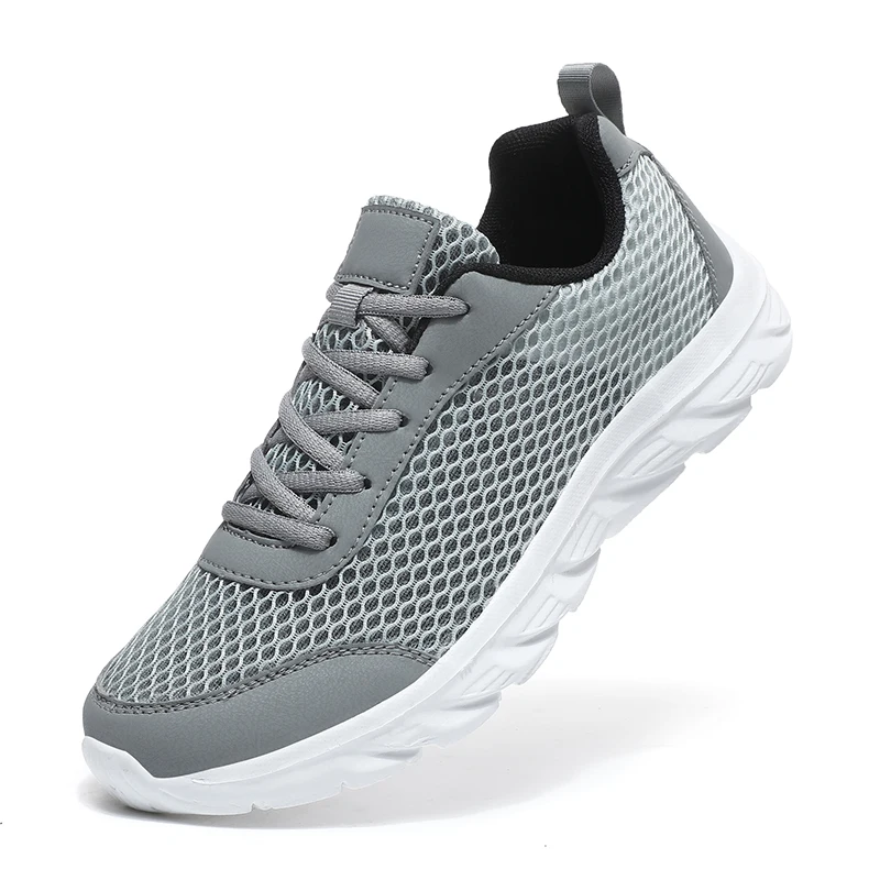 

Men's Sneakers Mesh Summer Light running Shoes Male Breathable Shoe Soft Vulcanized Zapatillas Unisex Tennis Shoes Lace-up 36-46