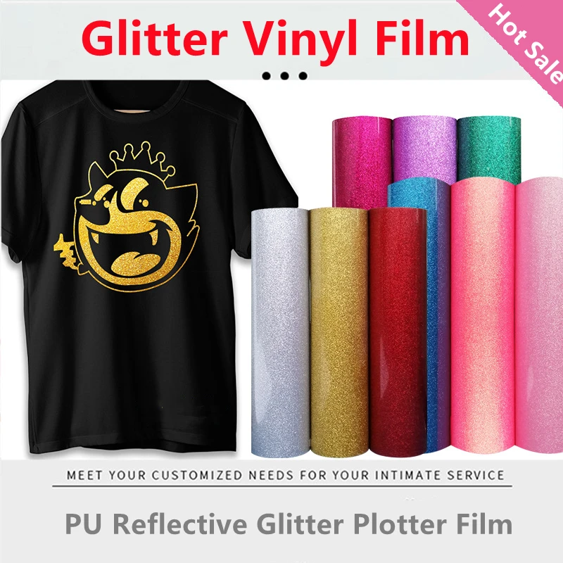 Высокоотражающий 50 см x м рулон горячего прессования Блестящий винил Easyweed супер