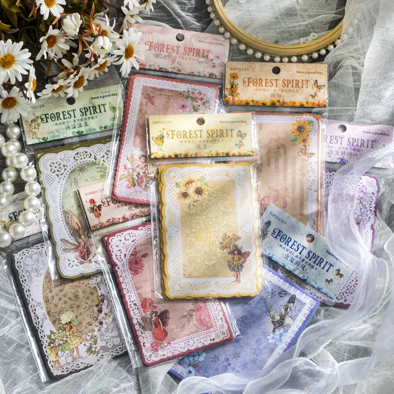 

Fresh Breeze and Vintage Handbook Materia Paper Collage with Floral Fragrance Series Decorative Papers Crafts Aesthetic Manual