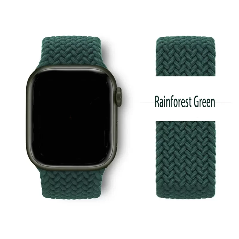Плетеный ремешок для Apple Watch Band 46 мм 49 42 44 40 45 41 Эластичный браслет Solo IWatch Series Ultra 10 9 8