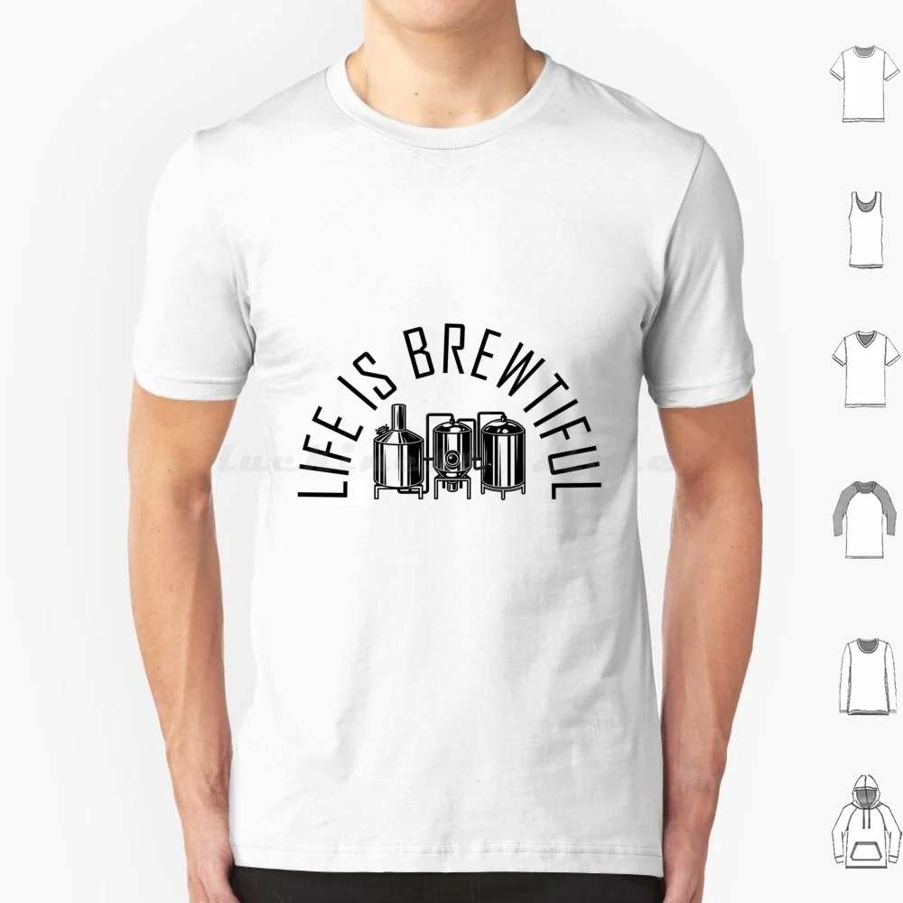 Life Is Brewtiful футболка большого размера 100% хлопок Byfab Beergeek Beautiful Beer Lover brew