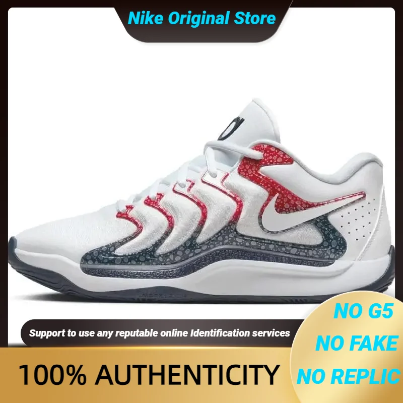 Мужские баскетбольные туфли Nike KD 17 низкие белые/черные обсидиановые кроссовки