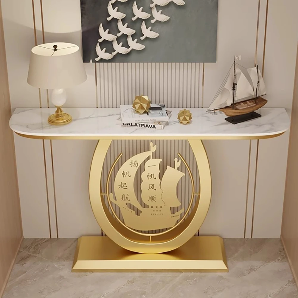 Гламурный эстетический консольный столик винтажный мраморный роскошный в