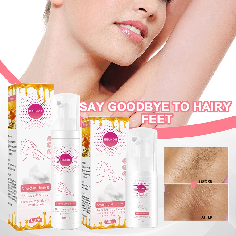

Natural Painless Hair Removal Mousse Hair Remover Foam 30ml/100ml Body Depilation Arms Legs Underarms Spray for Women